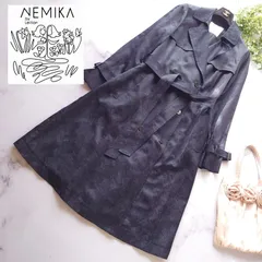 近年 ネミカ ジャガードトレンチコート ロング 総柄 長袖 サイズ11 L