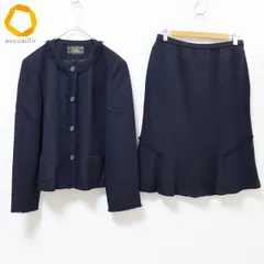 レリアン Leilian セットアップ スカートスーツ ノーカラー ジャケット スカート 大きいサイズ レディース [a805637]