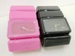 NIXON THE VEGA ニクソン ベガ 腕時計 2本セット ピンク & ブラック バングルタイプ　まとめ売りのサムネイル