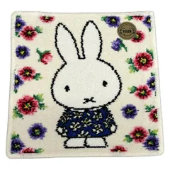 FEILER(フェイラー) 小物新品同様  - アイボリー×黒×マルチ ハンドタオル/miffyコラボ/花柄