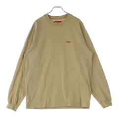 SUPREME (シュプリーム) 24AW Small Box Logo L/S Tee スモールボックスロゴ クルーネック長袖Tシャツ カットソー ベージュ