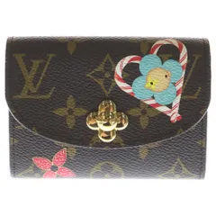 LOUIS VUITTON (ルイヴィトン) モノグラム ヴィヴィエンヌ ポルトモネ ロザリ コンパクトウォレット 三つ折り財布 ブラウン×レッド レザー×PVC M12220 ゴールド金具