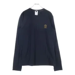 VERSACE (ヴェルサーチ) メデューサロゴプリント クルーネック ロングスリーブ 長袖Tシャツ カットソー ブラック AUU01007