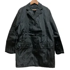 美品 PRADA プラダ ヴィンテージ ナイロン テーラードジャケット サイズS ブラック レディース 古着 中古 USED