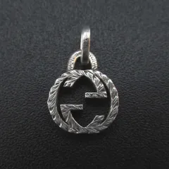 美品 GUCCI グッチ インターロッキングG ペンダントトップ Ag925 シルバー レディース 古着 中古 USED