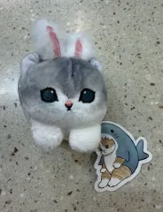 モフサンド モフサンド うさぎ グレー猫 猫 キーホルダー