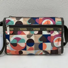 7970　LeSportsac レスポートサック　ショルダーバッグ　ミニショルダー　小さめ　ナイロン　ハート　幾何学　総柄　ミニ　肩がけ　斜めがけ　クロスボディ　ポシェット　マルチカラー