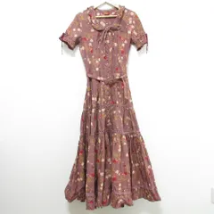 PINK HOUSE ピンクハウス コレクション フラワープリント レースワンピース パープル レディース 古着 中古 USED