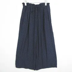 アースミュージック&エコロジー EARTH MUSIC & ECOLOGY ワイドパンツ F ネイビー ドット kz12988