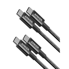 【2本セット】Anker 高耐久ナイロン USB-C&USB-C 2.0 ケーブル 【PD対応/高耐久】 100W対応 iPhone 16 / 15 MacBook等対応 (1m ブラック)