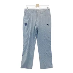 サイズ：M PUMA GOLF プーマゴルフ  ストレッチ ロングパンツ ギンガムチェック柄 ネイビー系 [240101592885] ゴルフウェア メンズ ストスト