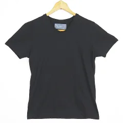 ダブルジェイケイ wjk Vネック Tシャツ 半袖 カットソー 刺繍 S ブラック 2sa6796