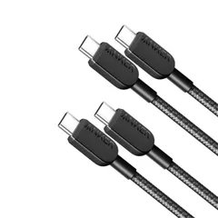 【2本セット】Anker 310 高耐久ナイロン USB-C & USB-Cケーブル 60W USB PD対応 iPhone 16 / 15 MacBook Pro iPad (0.9m ブラック)