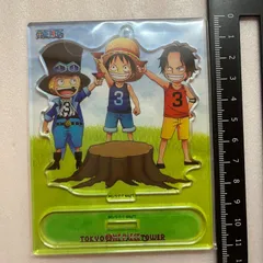 ONE PIECE ワンピース 三兄弟 幼少期 キーホルダー アクリルスタンド チャーム サボ モンキー・D・ルフィ ポートガス・D・エース  麦わらストア 東京ワンピースタワー  限定 T5