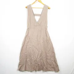 アーバンリサーチ ドアーズ URBAN RESEARCH DOORS ジャンパースカート ロング丈 麻 ONE ライトブラウン kz12577