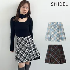 【SALE30%OFF】【即納】 スナイデル SNIDEL ボトムス 25秋冬 ロービングスカショーパン スカート ショートパンツ チェック 柄 swfp255050