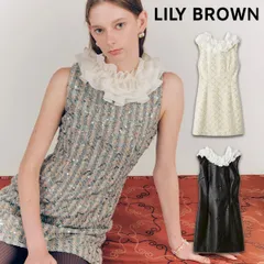 【SALE40%OFF】【即納】 リリー ブラウン LILY BROWN ワンピース 25秋冬 [L.B CANDY STOCK]フリルカラー付き2wayミニワンピース ミニ丈 ノースリーブ lwfo255806