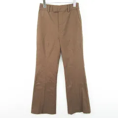 アズールバイマウジー AZUL by moussy センタープレス パンツ ストレッチ レーヨン M ブラウン kz12488