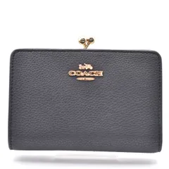 COACH コーチ 財布 二つ折り 財布 ブラック ゴールド 03BS362