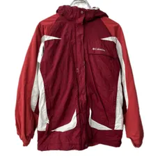Columbia マウンテンパーカー レディース XS レッド コロンビア ジップアップ ドローコード フーディー アウトドア 中綿 冬物 a712-6807