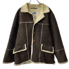 OLD NAVY コート S ダークブラウン オールドネイビー ボタン スウェード 裏ボア 秋冬物 a712-6808