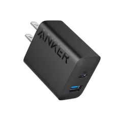 Anker Charger (20W, 2-Port) 【PSE技術基準適合/USB PD対応/20W急速充電器/コンパクトサイズ】 Android 各種機器対応 (ブラック)