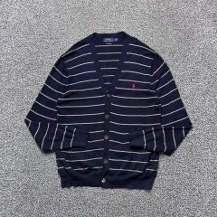 Name : ポロ ラルフローレン ストライプ ネイビー カーディガン :)