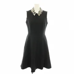 ケイトスペード KATE SPADE ワンピース ひざ丈 ノースリーブ アニマル柄 ヒョウ柄 レオパード柄 切替 2 黒 ブラック ベージュ NJMU2724 /YT