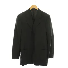 ジョルジオアルマーニ GIORGIO ARMANI テーラードジャケット ブレザー アウター シングル 総裏地 ウール 46 黒 ブラック /BB