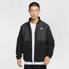 NIKE(ナイキ) ナイキ クラブ ウィンタライズド フルジップ ジャケット スポーツスタイル ウェア ジャケット・ジャンパー IM9453、(010)ブラック/ブラック