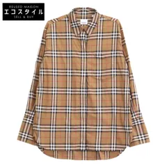 BURBERRY LONDON バーバリーロンドン 8084310 ﾌﾞﾗｳﾝ ﾃｨｯｼ期 ﾒｶﾞﾁｪｯｸ ｶｯﾀｰｼｬﾂ 42