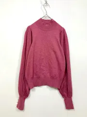 QUEENS COURT クイーンズコート ハイネック パール袖 ニット セーター size2/ピンク ■■レディース