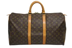 LOUIS VUITTON ルイヴィトン キーポル50 ボストンバッグ M41426 モノグラム PVC レザー モノグラム ゴールド金具 美品 中古 4b010790