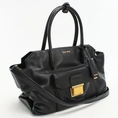 MIUMIU(OUTLET) ミュウミュウ アウトレット 2WAY RN1099 トートバッグ レザー【中古】 レディース