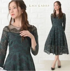 送料無料 未使用 15号 XXL シック スリム 総レ－ス ワンピース (OPN3738)