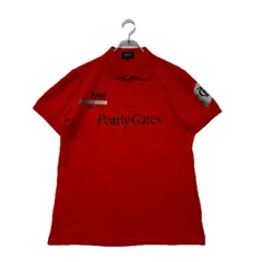 中古 メンズ パーリーゲイツ PEARLY GATES 半袖ポロシャツ 5(L) オレンジ カノコ素材 ロゴ