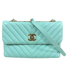 シャネル Vステッチ　トレンディCC ショルダーバッグ ラムスキン ブルー レディース  CHANEL  中古 シャネルのサムネイル