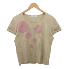 ピエールカルダン Pierre Cardin カットソー Tシャツ 半袖 ビジュー ベージュ L ■YHS5