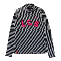 サイズ：LL LE COQ GOLF ルコックゴルフ  ハイネック長袖Tシャツ ボーダー柄 ブラック系 [240101590506] ゴルフウェア レディース ストスト