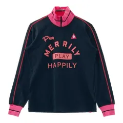 サイズ：M LE COQ GOLF ルコックゴルフ  ハーフジップ長袖Tシャツ  ブラック系 [240101590641] ゴルフウェア レディース ストスト