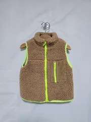 ラッピンクチャイルド ボア フリース ベスト ブラウン キッズ 2-3歳 1226