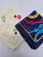 【used品】美品！CELINE レディースハンカチ & タオルハンカチ セット