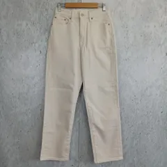 UNIQLO ストレート ジーンズ 24インチ ホワイト デニム レディース ユニクロ 〇□