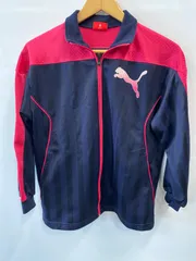 ピB169⚫︎PUMA⚫︎プーマ⚫︎セットアップ⚫︎フルジップアップ⚫︎パンツ⚫︎ストレッチ⚫︎トレーニングウェア⚫︎スポーツ⚫︎キッズ⚫︎150cm⚫︎黒xピンク⚫︎日本製