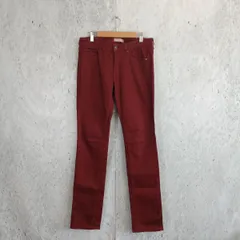 UNIQLO ストレッチ ストレート デニムパンツ レディース ワインレッド ユニクロ 〇◇