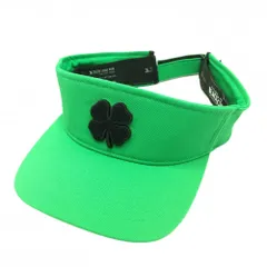 【美品】ブラッククローバー サンバイザー グリーン×黒 立体ロゴ    ゴルフウェア BLACK CLOVER