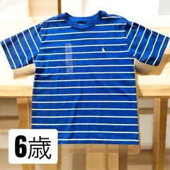 新品　未使用　タグ付き Ralph Lauren ラルフローレン　ブルー×ホワイト　ボーダー　Tシャツ　男の子　キッズ　６歳　です