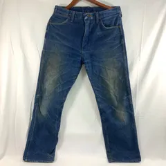 EF1225-17-2 【USA製風】Wrangler Wステッチ デニム ジーンズ ヴィンテージ加工 メンズ 古着風 ラングラー