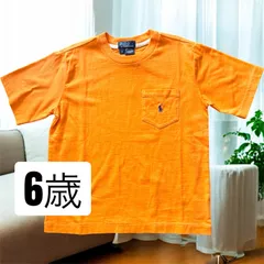 新品　未使用　６歳　Ralph Lauren ラルフローレン　オレンジ　Tシャツ　男の子　女の子　ユニセックス　キッズ