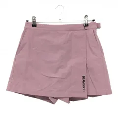 【超美品】ビームスゴルフ キュロットスカート スモーキーピンク ロゴ黒 ストレッチ レディース M ゴルフウェア サンプル品 BEAMS GOLF